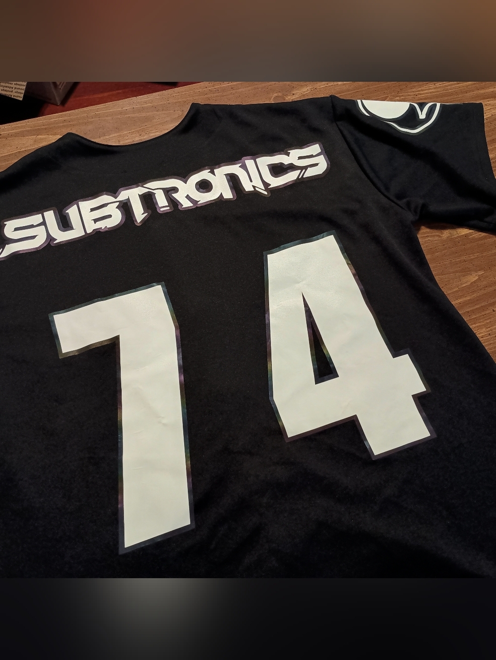 SUBTRONICS BASEBALL JERSEY - XL // Rave EDM Button Down Tee Shirt T-shirt Rare